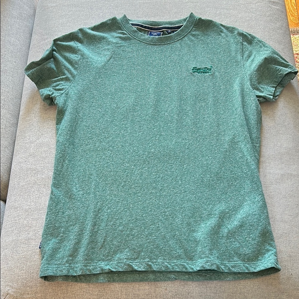 Men's Heather Green Superdry Short Sleeve Tee L